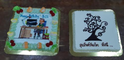 Cakes for Asanee and Bill.