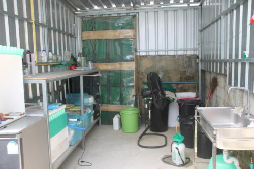 S2S Hydroponic garden storage area.